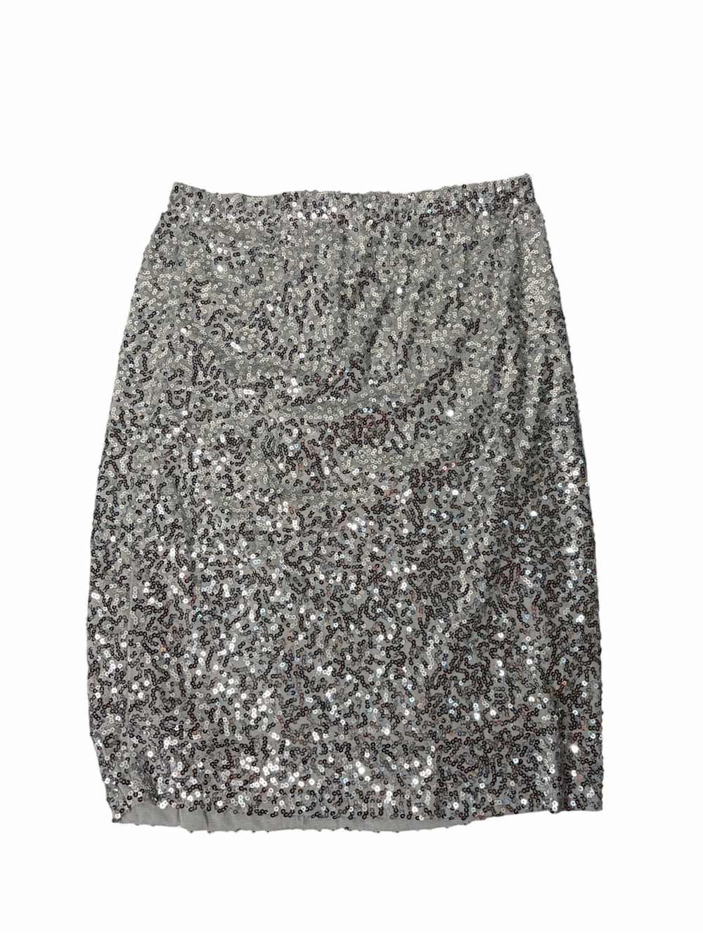 Women's Silver Sequin Pencil Skirt - Sparkle Evening Skirt